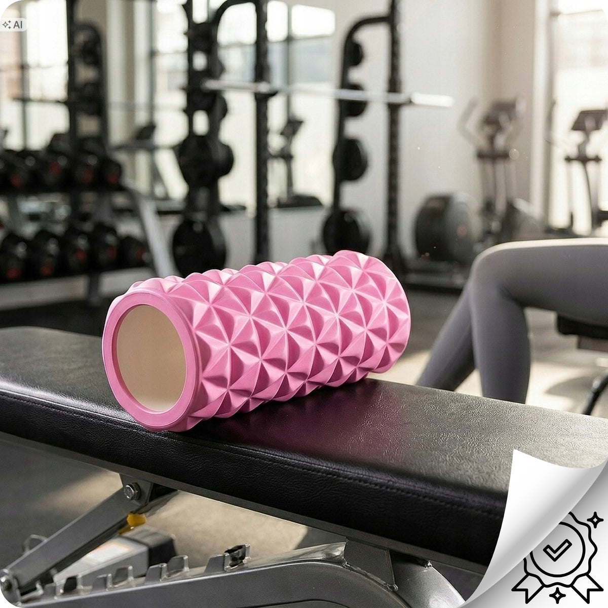 Roller for Body Exercise Legs with Protrusions 33x15 cm EVA Foam Packaging status original
