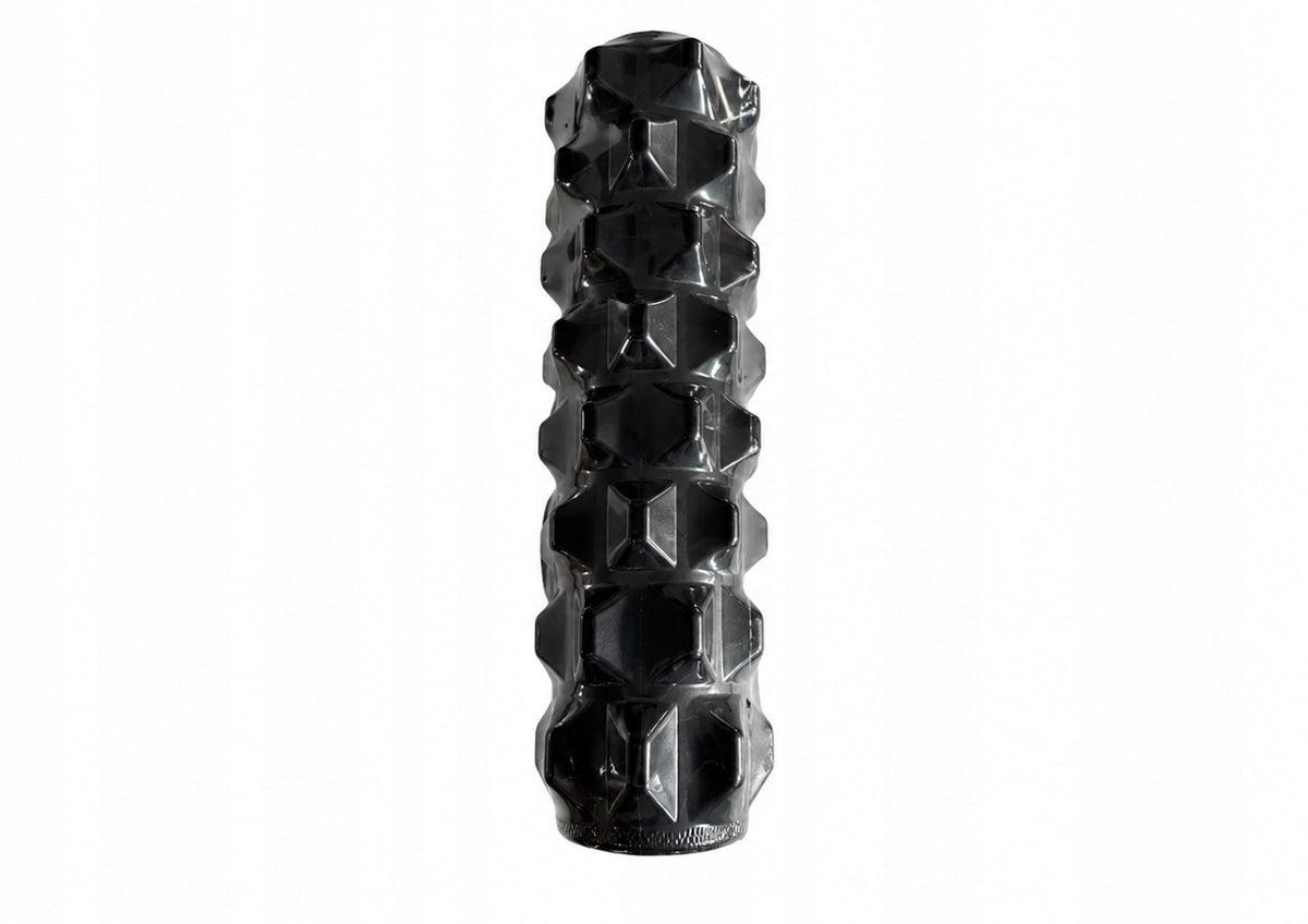 Roller for deep muscle massage with projections black