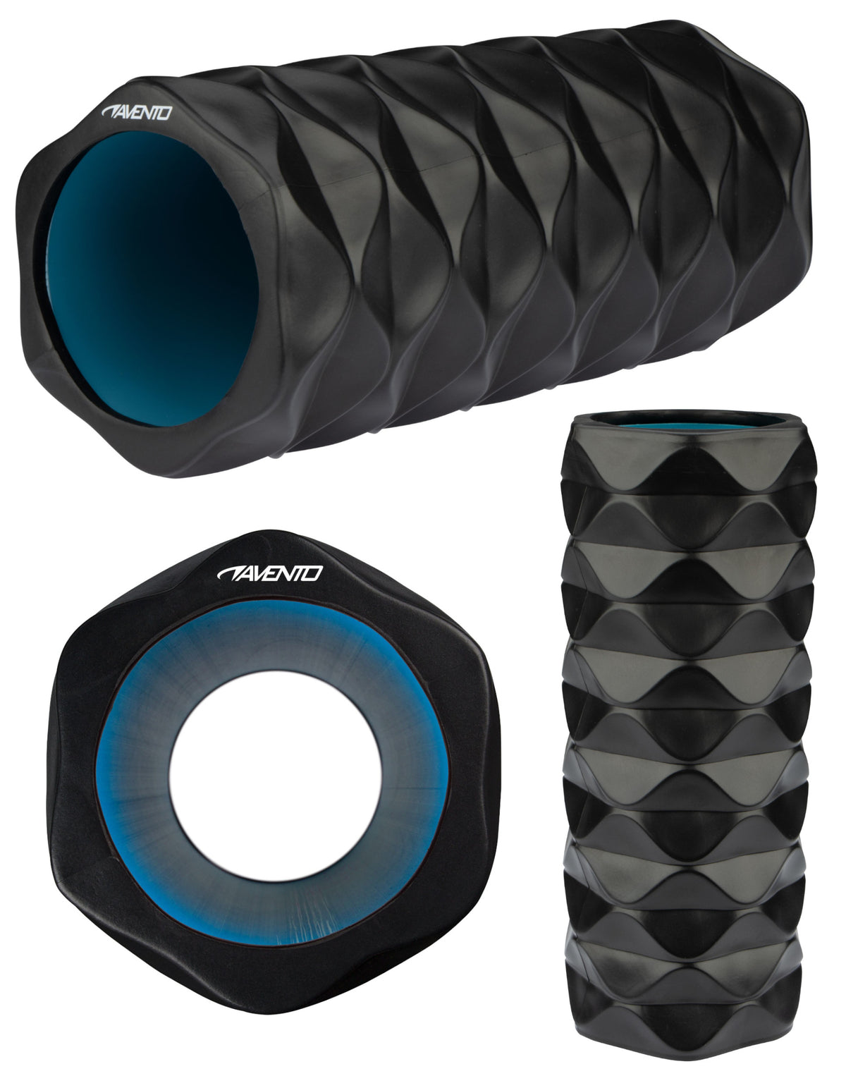 Roller roller for massage crossfit leg back massager AVENTO Wave 33cm