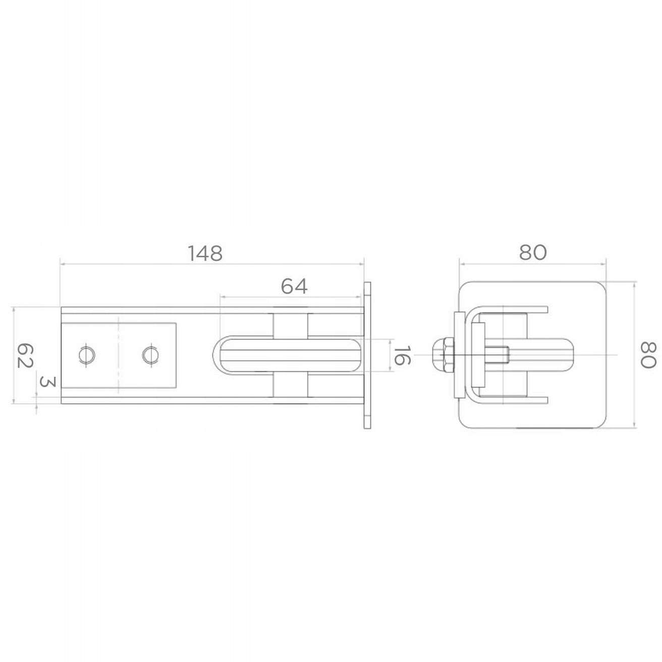 Roller trolleys for sliding gate 80x80 x 5 mm 10 roller 1200kg GALVANIZED STEEL Roller type metalowe