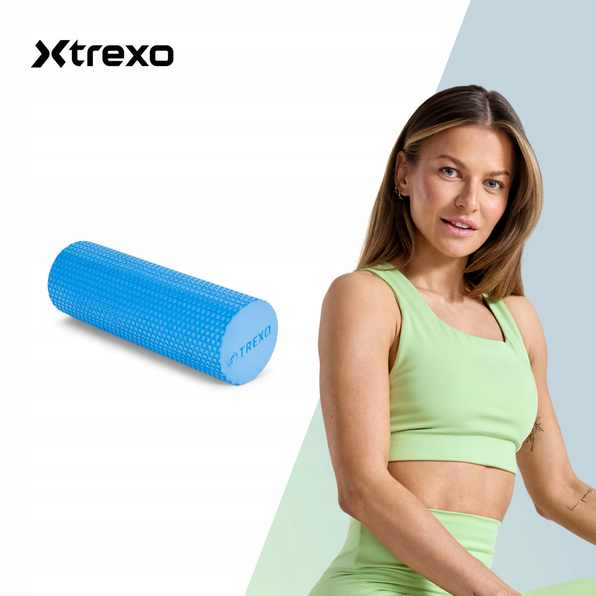 Roller with projections Xtrexo 45 cm x 14,5 cm blue FITNESS FOR MASSAGE Manufacturer code MR-EV02N