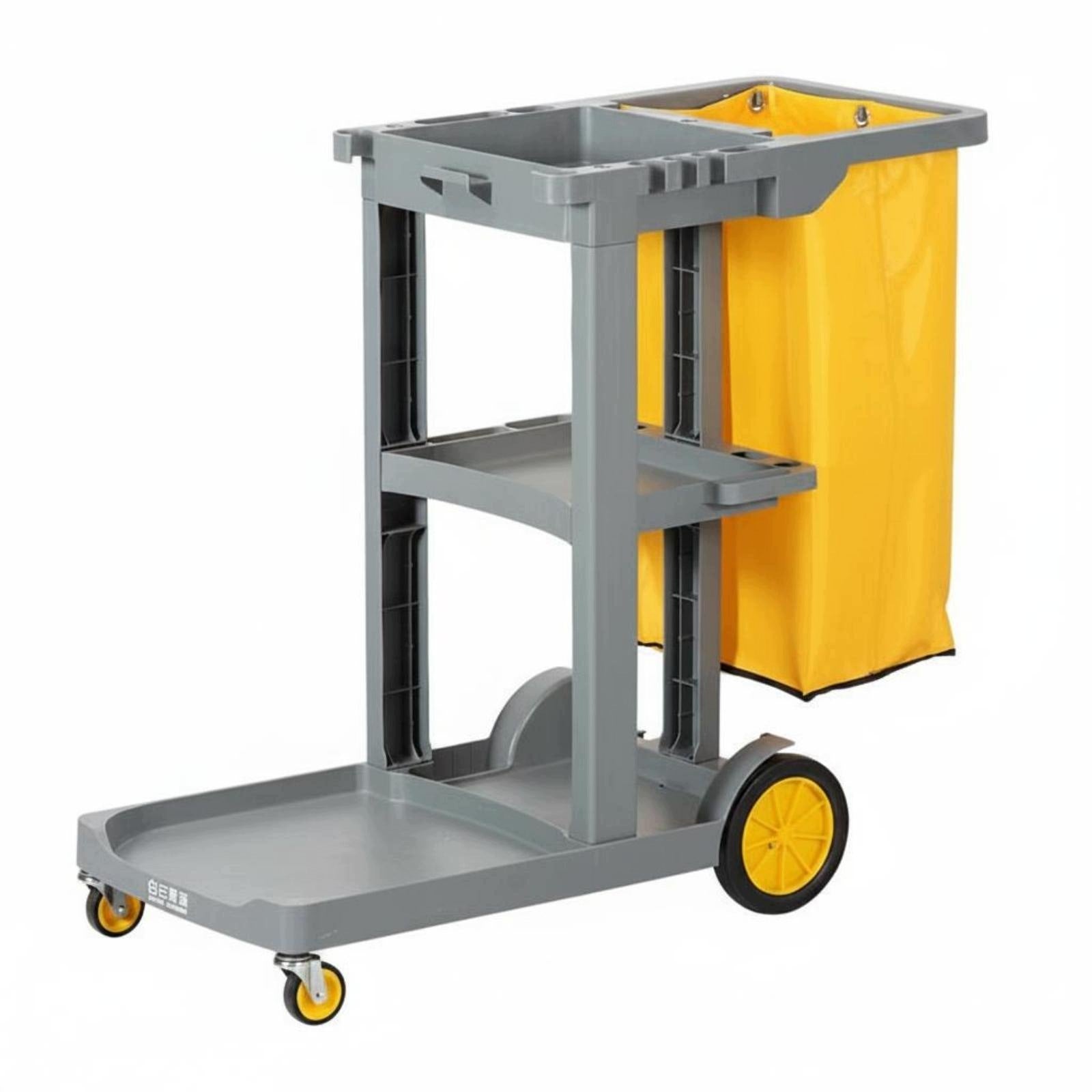 Rolling Cleaning Cart Multifunction Cleaning Cart Open Frame Household Gray
