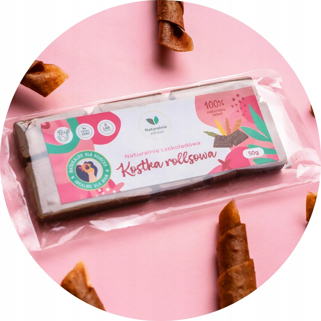 Rollshop cube chocolate without sugar Rolls sprinkles 50g sweet snack Packaging status original