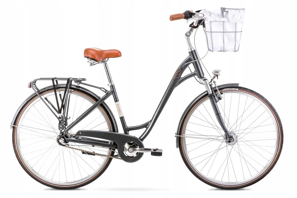 Miesto dviratis Romet Art Deco Classic 28" Alu 2022, pilkas