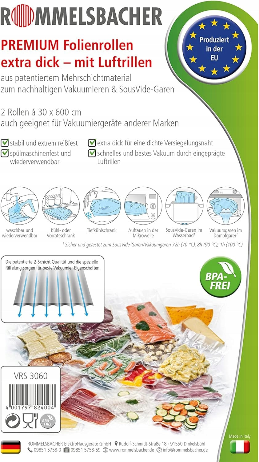 Rommelsbacher VRS 3060 clear hermetic polyethylene for microwave Brand Rommelsbacher