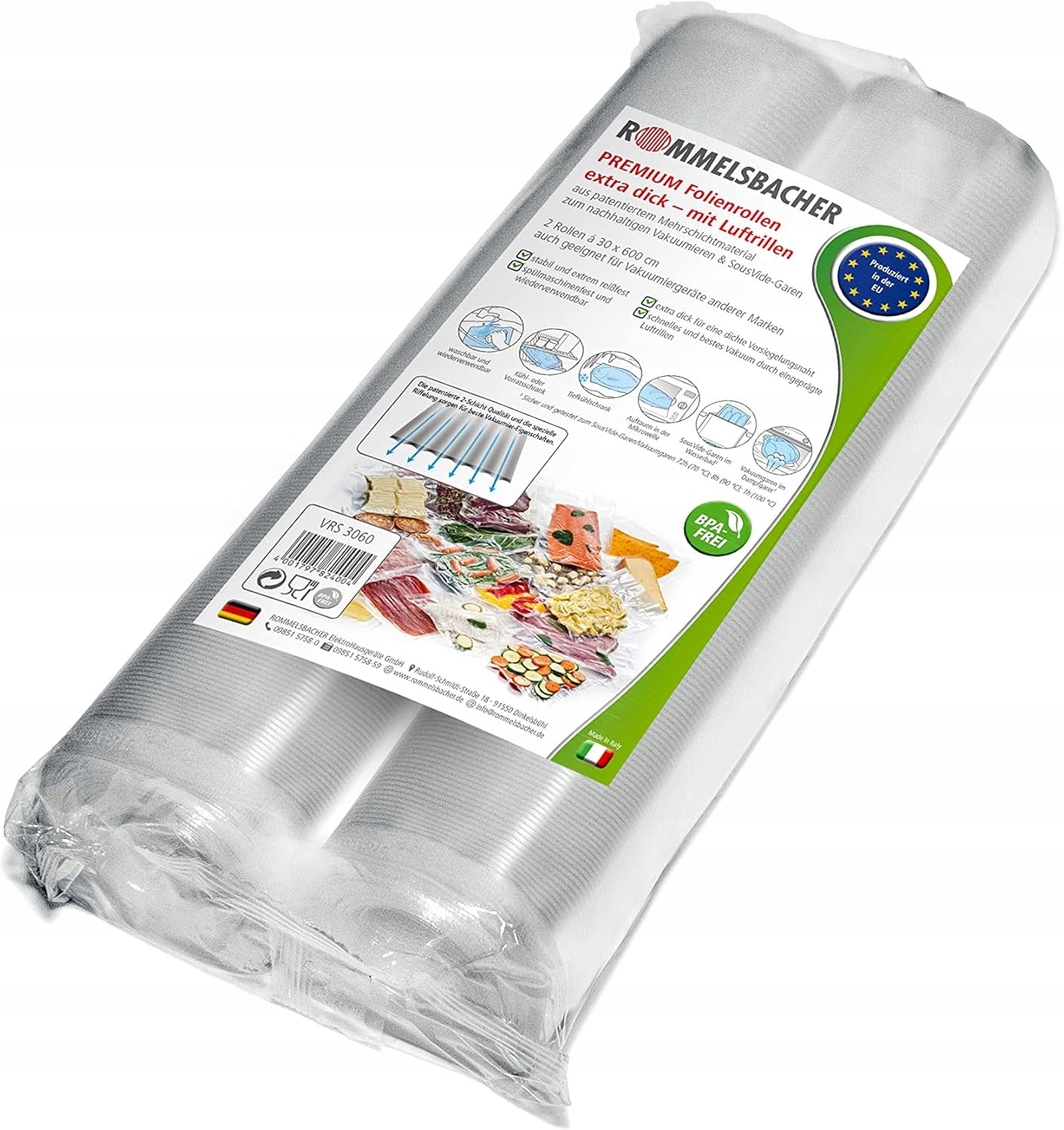 Rommelsbacher VRS 3060 clear hermetic polyethylene for microwave
