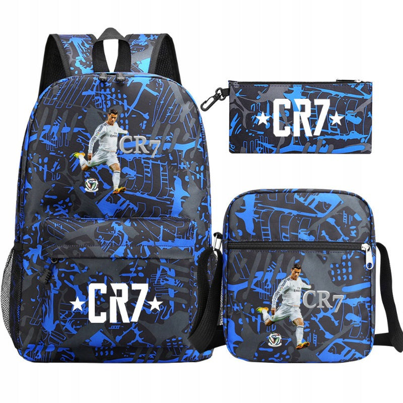 Ronaldo School Backpack, Tornister Bag, 3-in-1 Pencil Case Set, Various Manufacturer code LUZHIOBD99999