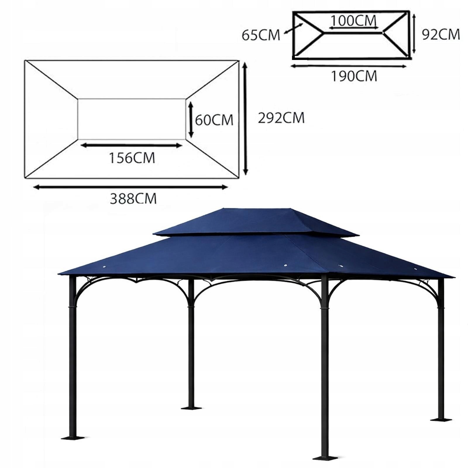 Roof Cover Garden Pavilion 3x4 M7 Garnet JYSK - model 3x4 Manufacturer code 4260643793035