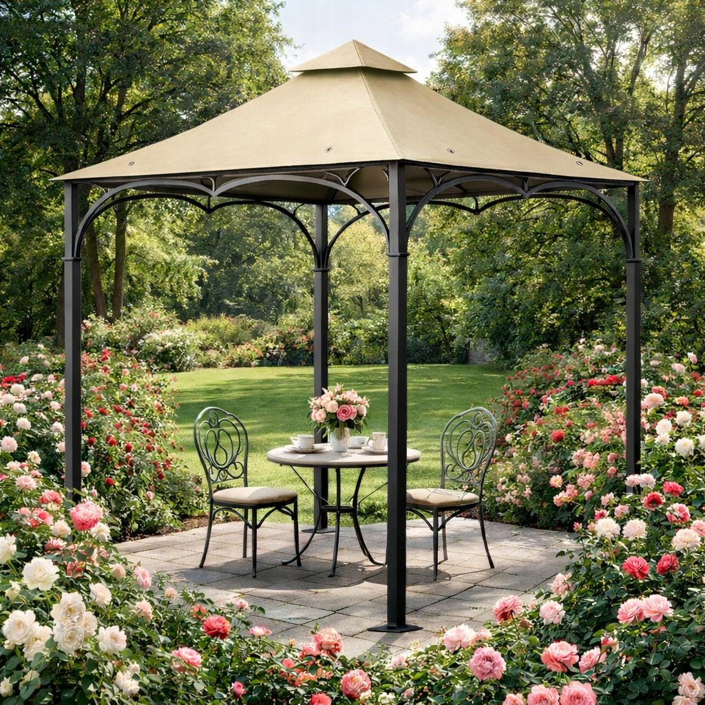 Roof Cover Pavilion Garden Tent 3x3 M6 Beige Manufacturer Freigarten