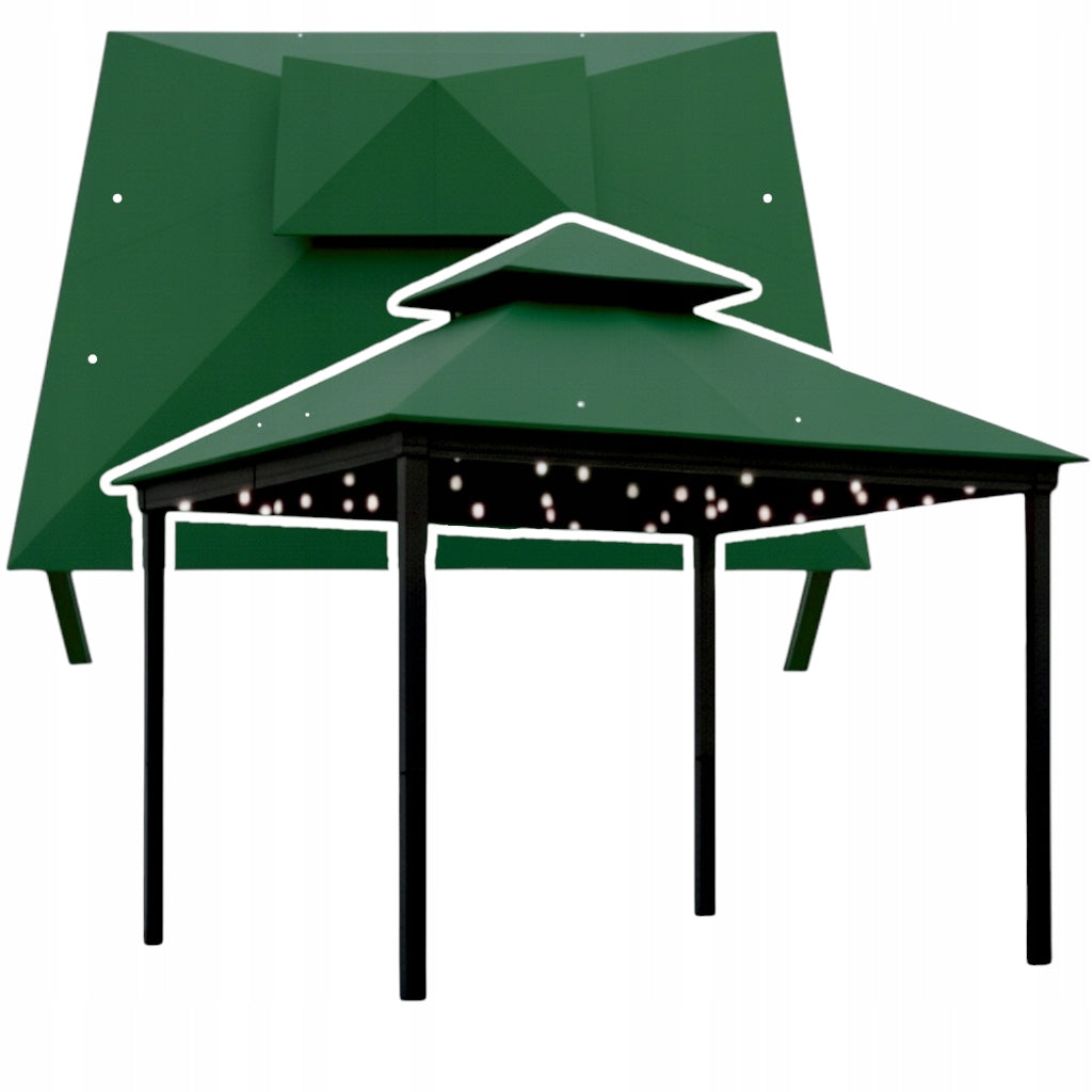 Roof for garden pavilion roof 300 cm x 300 cm 370 gr/m2 green Manufacturer code Model 300x300