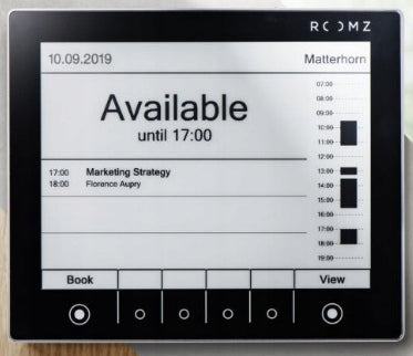 Roomz panel for conference room reservation system, simple installation