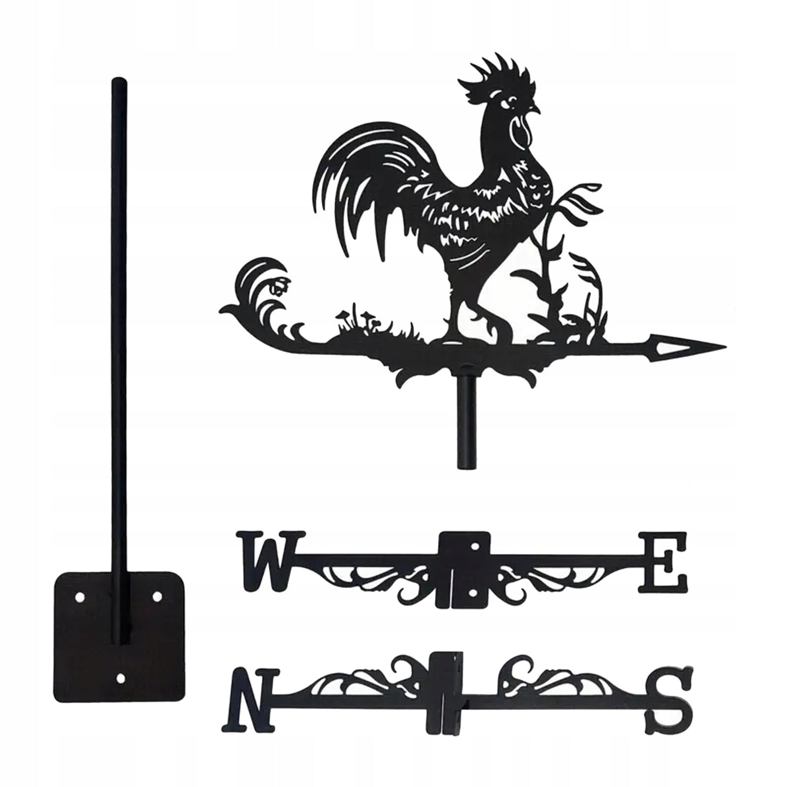 Rooster Weathervane Outdoor Scene, Rooster Ornament Animal Weather Vane Packaging status original