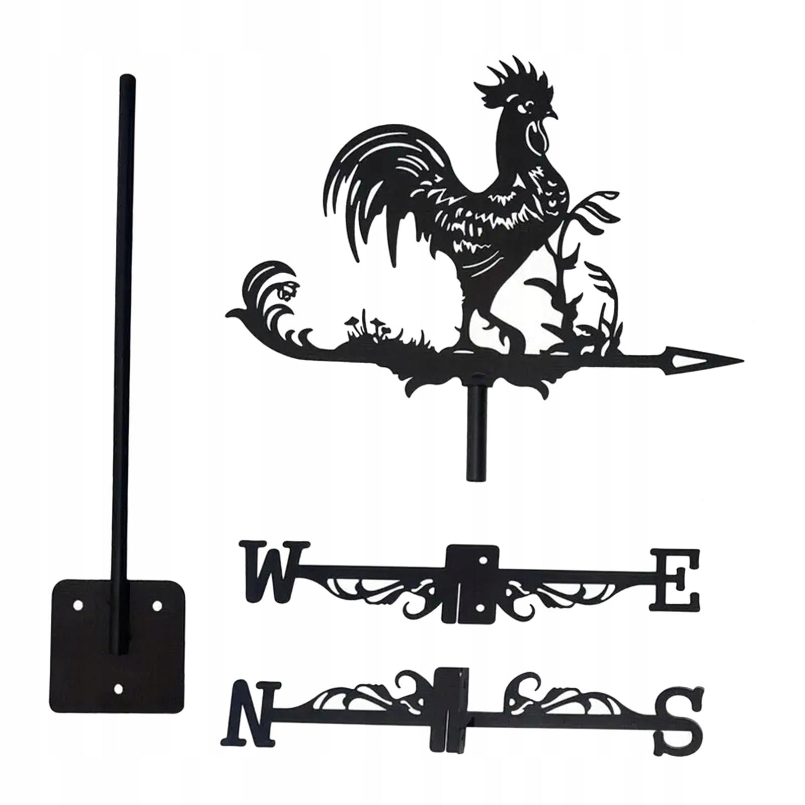 Rooster Weathervane Outdoor Scene, Rooster Ornament Animal Weather Vane