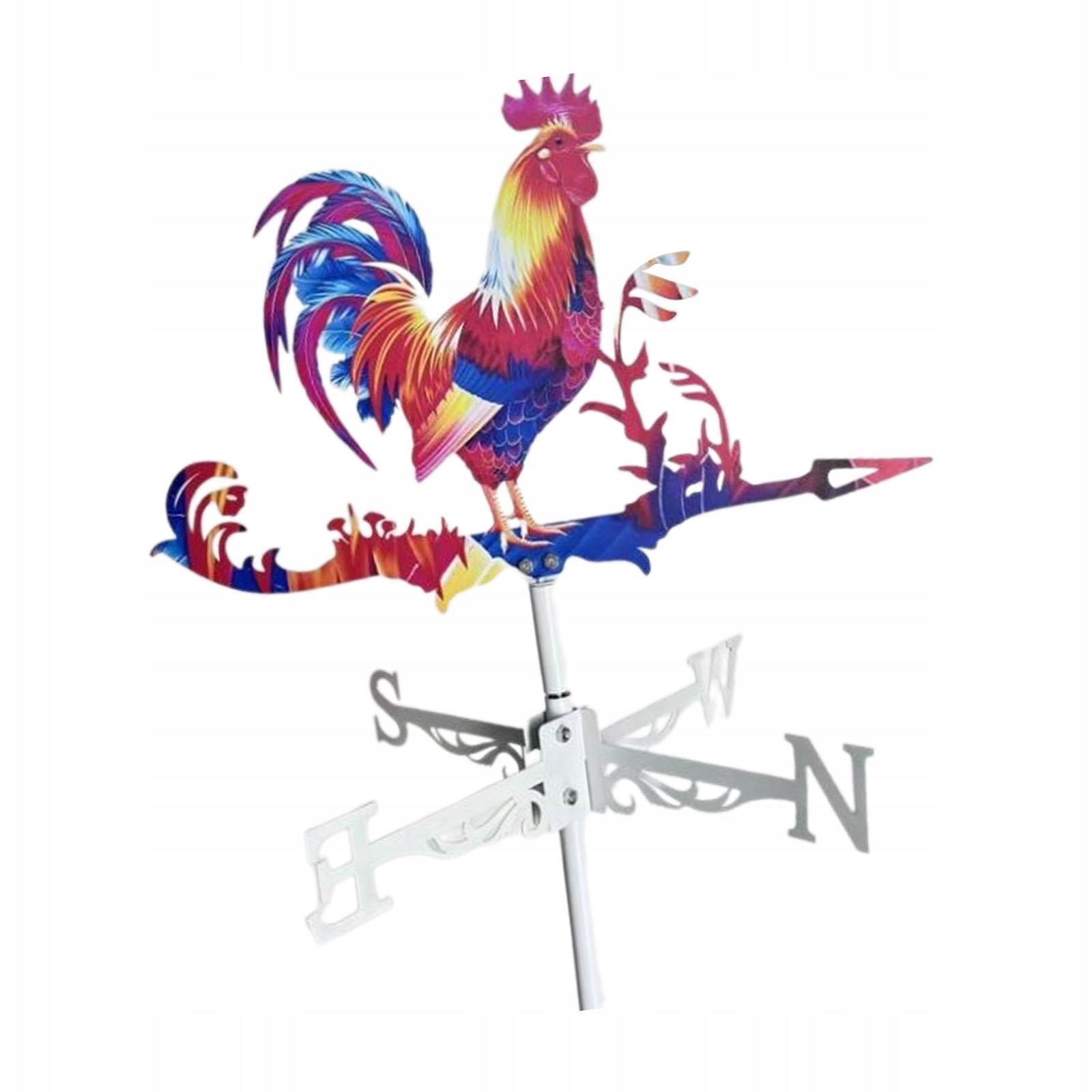 Rooster Windmill Colorful Iron Art Rooster Metal Decoration Manufacturer no brand