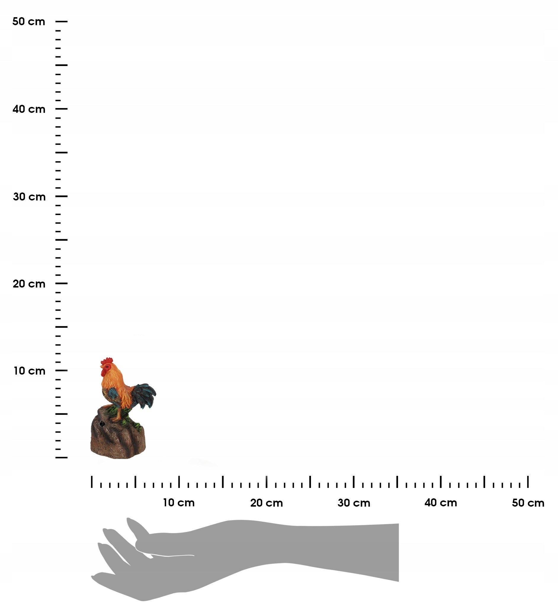 Rooster with Sounds Singing Colorful Terrace Sculpture for Garden Decoration Manufacturer Esschert Design