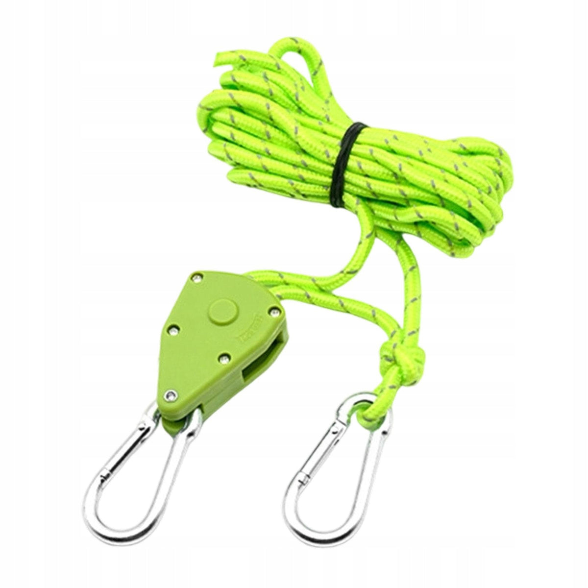 Rope Hanger Adjustable Lightweight Reflective guyline Tent Hanger Green Packaging status original