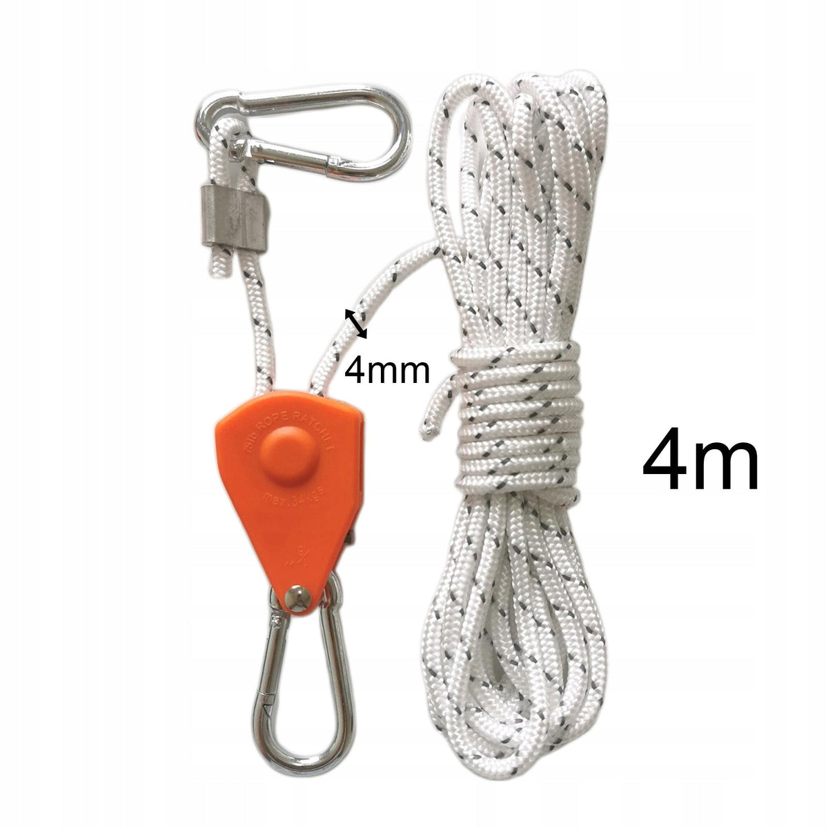 Rope Hanger Ratchet Wind Rope Adjustable Secure Reinforced Gear 4m White Manufacturer code 12266048132