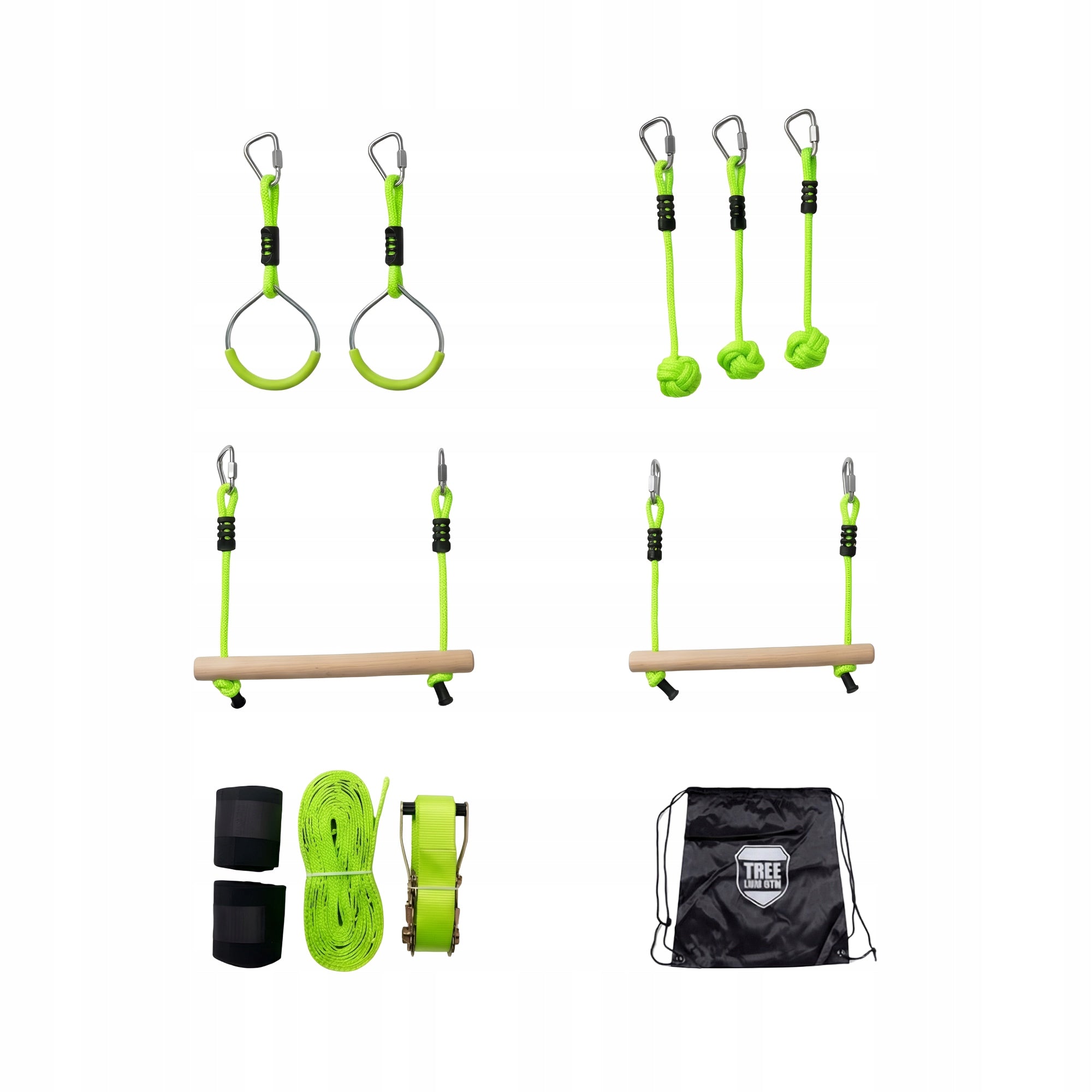 Rope park for garden Ninja 10 m - green