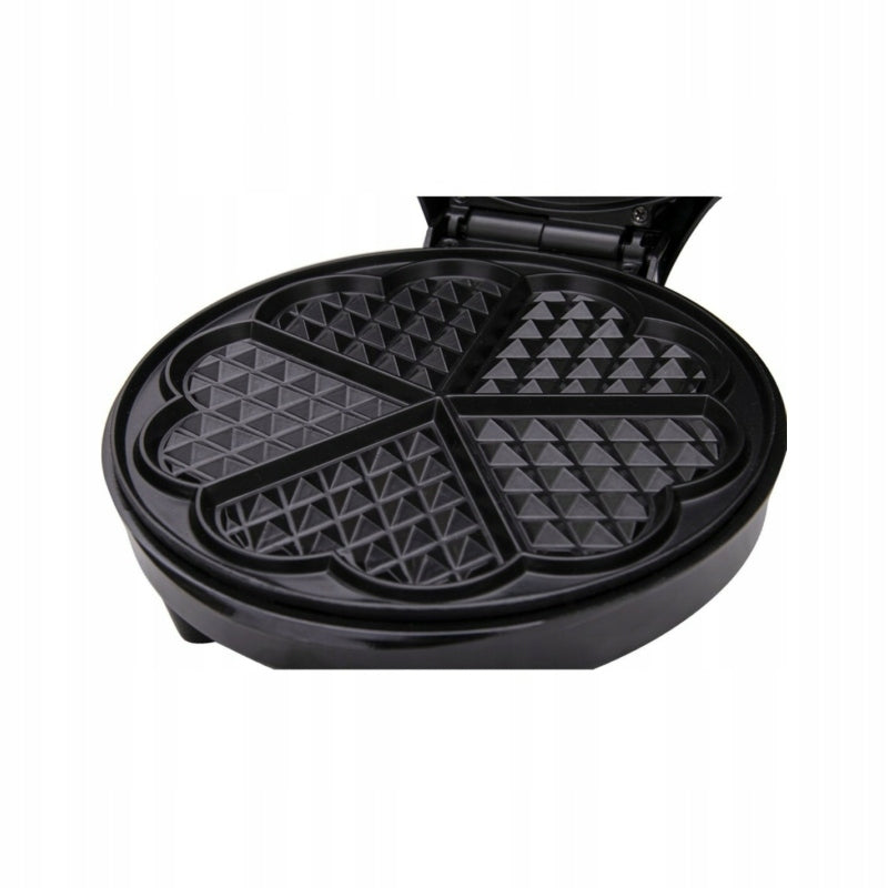Rosberg R51442GB, 1200 W, 5 szív alakú szelet, Fekete, Gofrisütő Power rating 1200 W