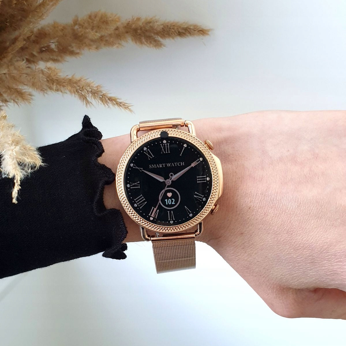 Rose Gold Women's Smartwatch Rubicon RNBE74 SMARBN090 Color gold