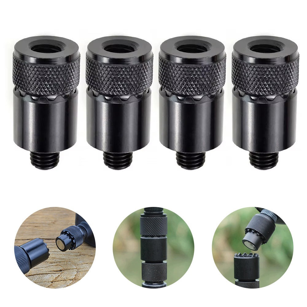 Rotary Fishing Adapter 3/8'' Quick Installation 4pcs Aluminum Black