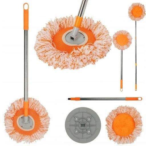 Rotary Mop 360° Telescopic Microfiber 180 Cm For Car And Furniture Floors
