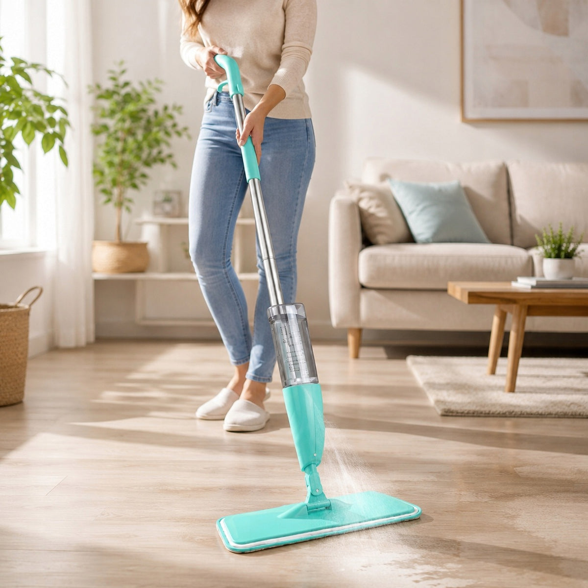 Rotary Mop CLEANmaxx With Sprayer And Removable Tank 600ml Packaging status original