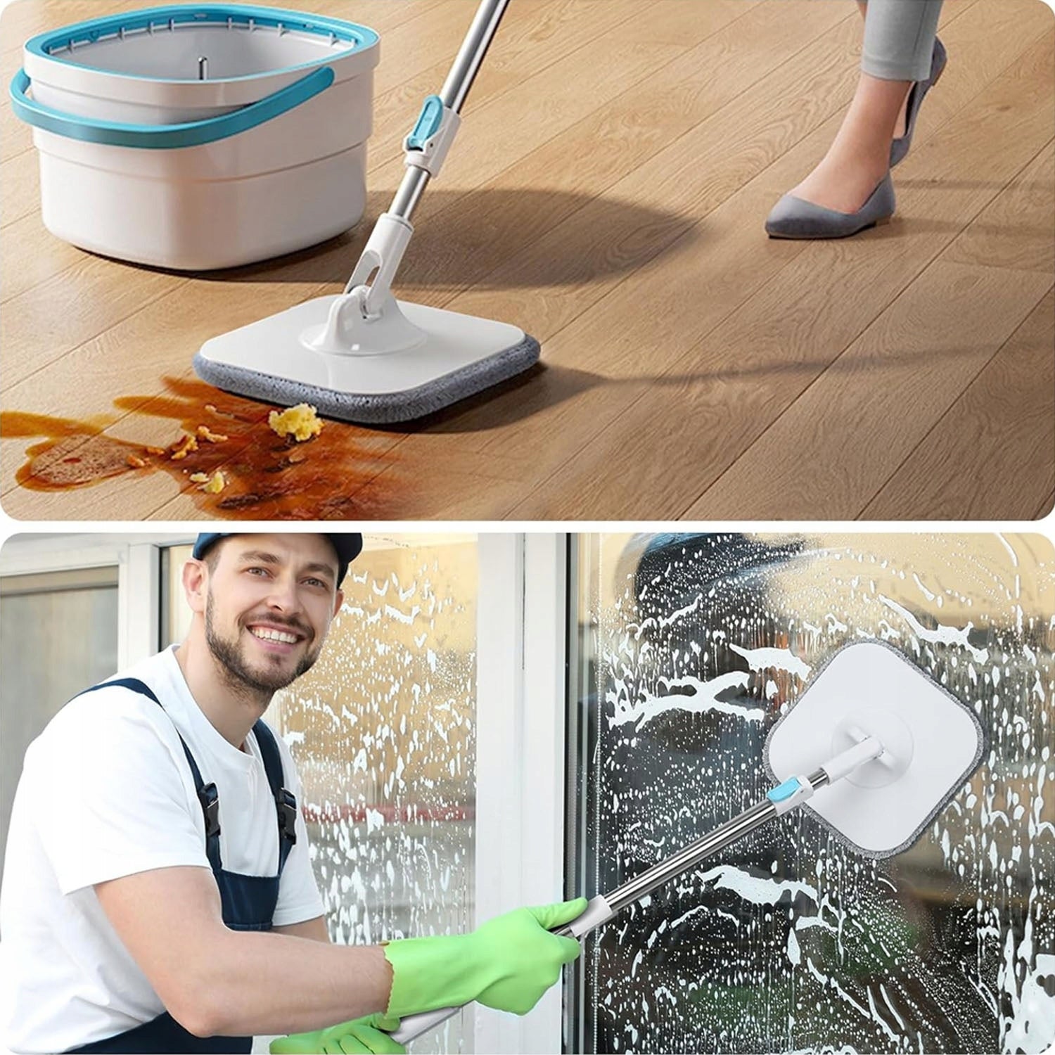 Rotary Mop Rotary Set 4in1 Clean Twist Ergo Overlay Bucket Brand no brand