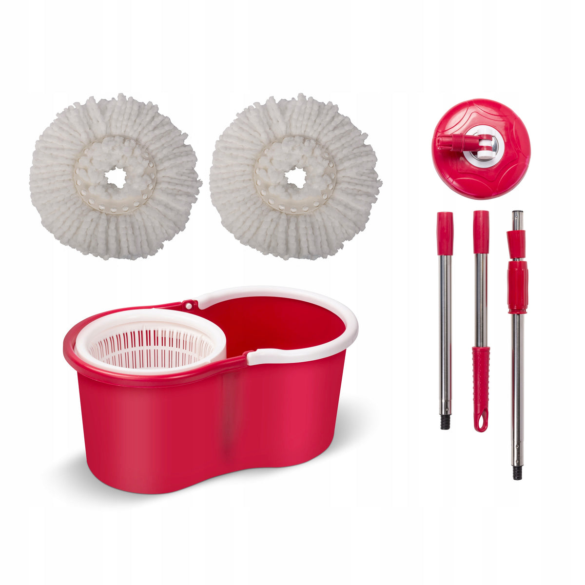 Rotary Mop with Bucket and Overlay 12 Liters Microfiber PVC Tiles SET Packaging status original