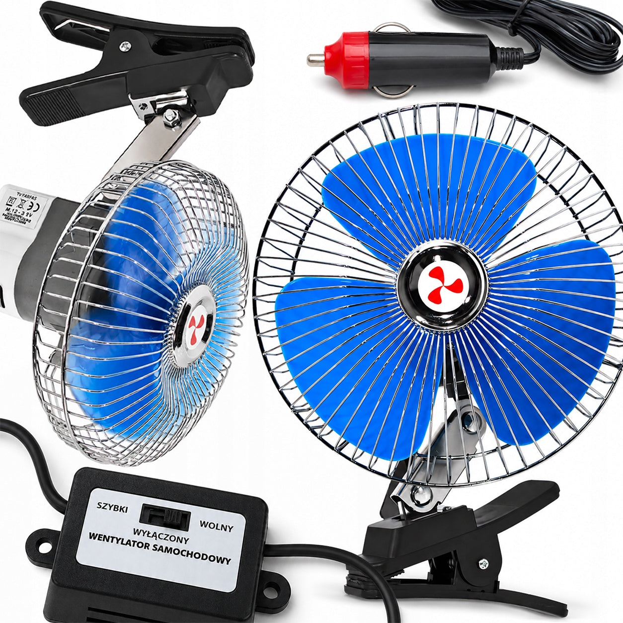 Rotary Windmill For Car Fan 24V Powerful 6 Cali Oscillation