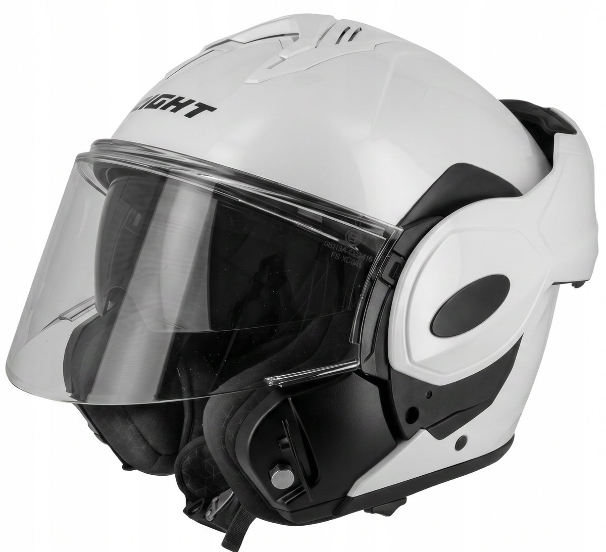 Rotary jaw helmet EIGHT FlipTech blend under intercom 22.06 White 2XL