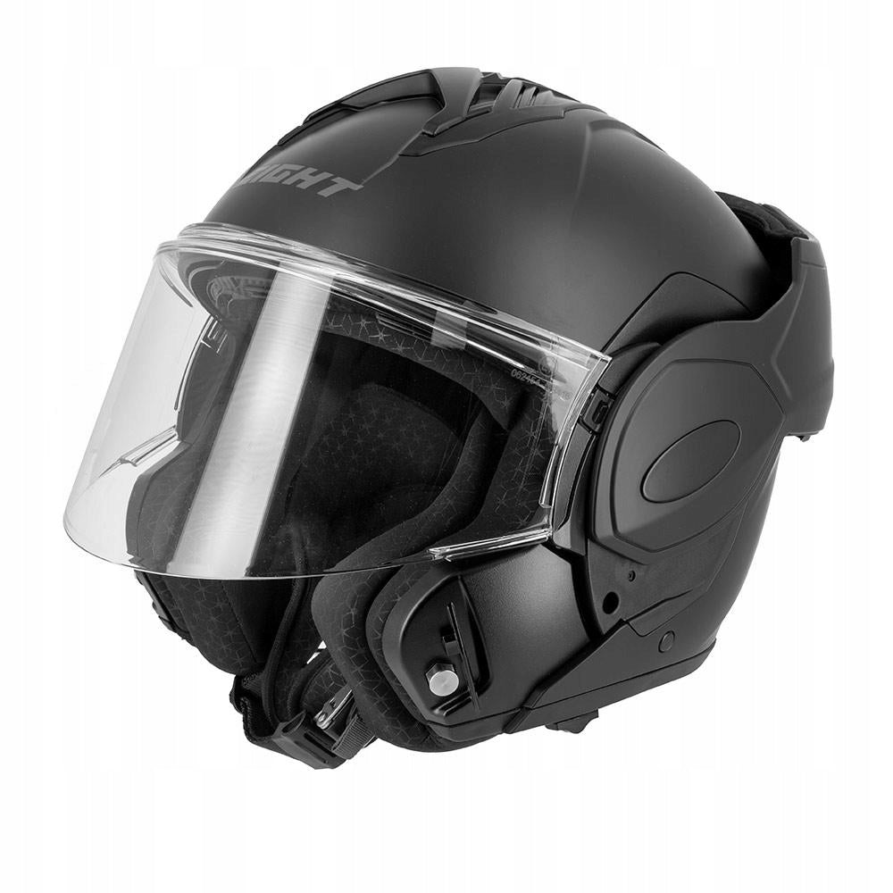 Rotary jaw helmet EIGHT FlipTech blend under intercom Black Mat r. L Manufacturer's catalog number 06MF01F1004