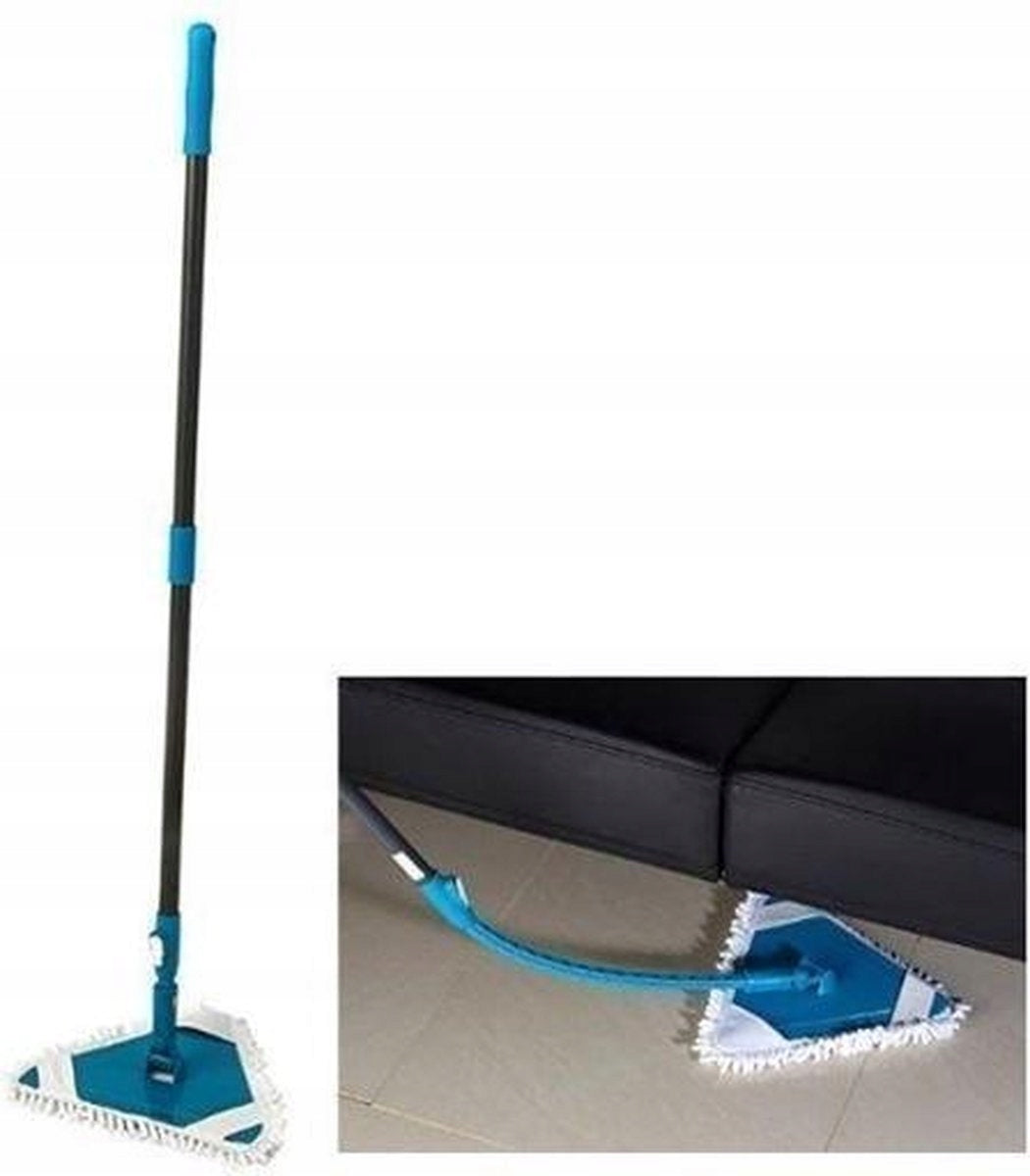 Rotary mop ALPINA 115-150 cm microfiber multifunctional + extension Color blue