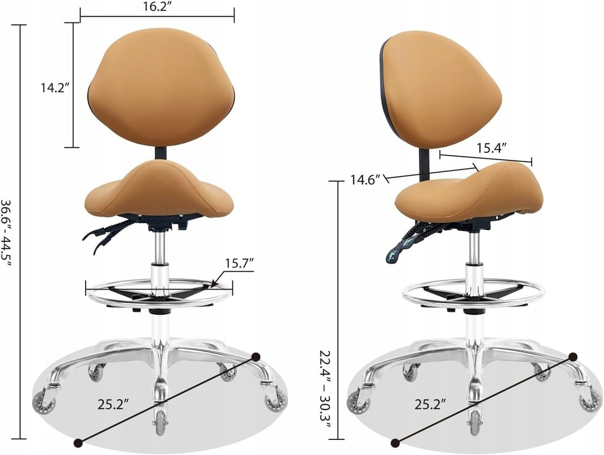 Rotary stool with wheeled backrest bar stool saddle For Tattoo Studio Brand no brand