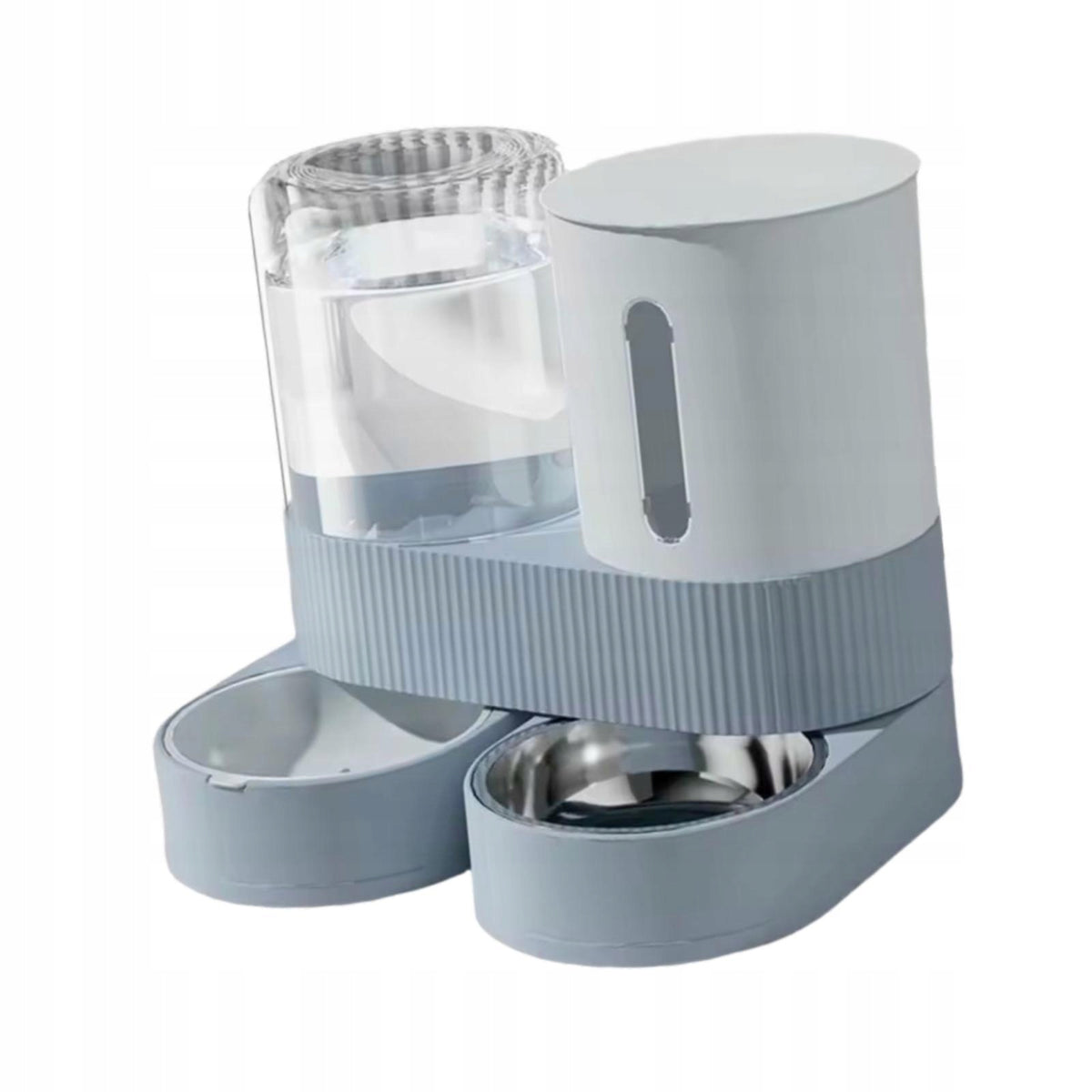 Rotating Automatic Pet Feeder Portable Feeding Station Detachable Blue