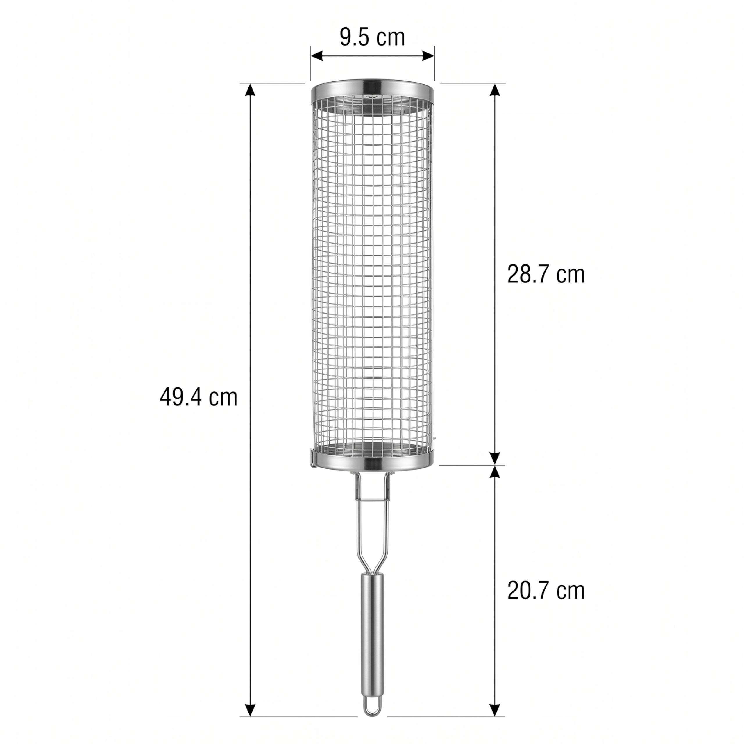 Rotating Grill Basket Stainless Steel Basket for Grilling Vegetables Packaging status original