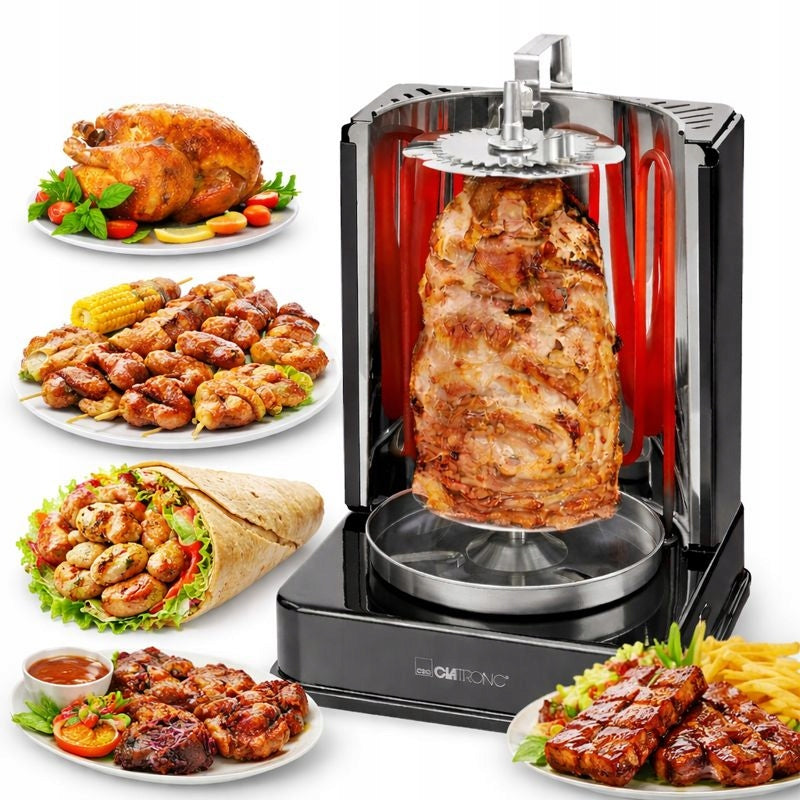 Rotating Grill for Kebab Chicken TOASTER Vertical Doner SKEWERS SPIT Power rating 1400 W