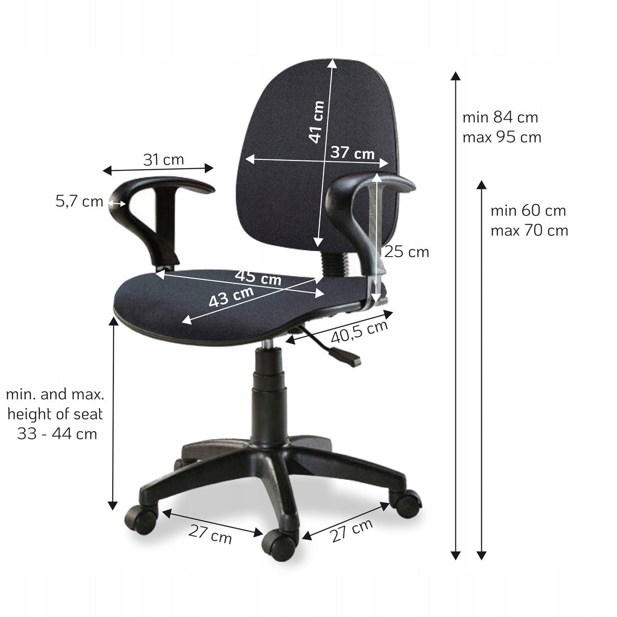 Rotating Office Chair with Height Adjustment Grey Techly Manufacturer code ICA-CT MC04GY