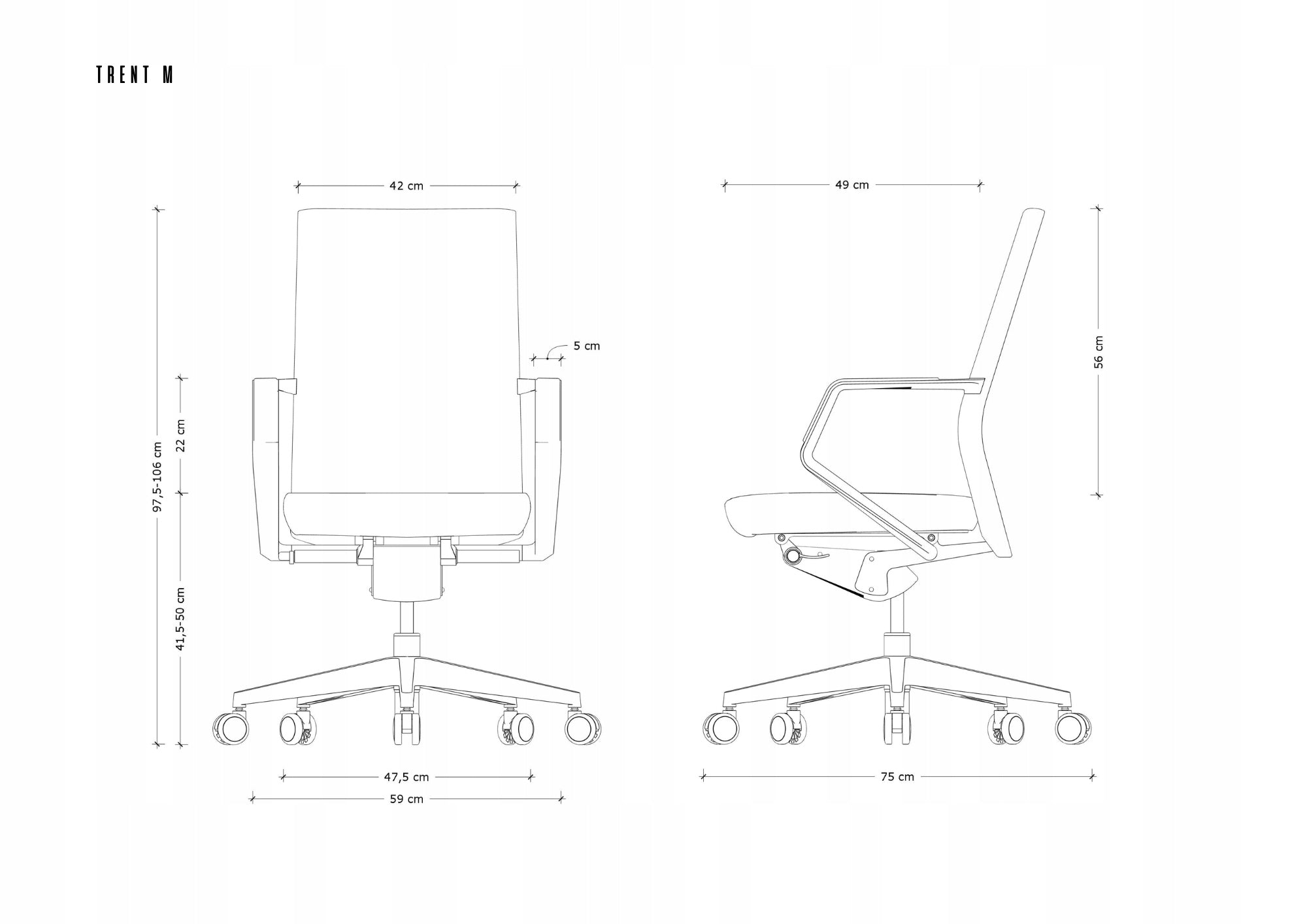 Rotating chair Trent M black genuine leather cabinet synchron EAN (GTIN) 5908242426204