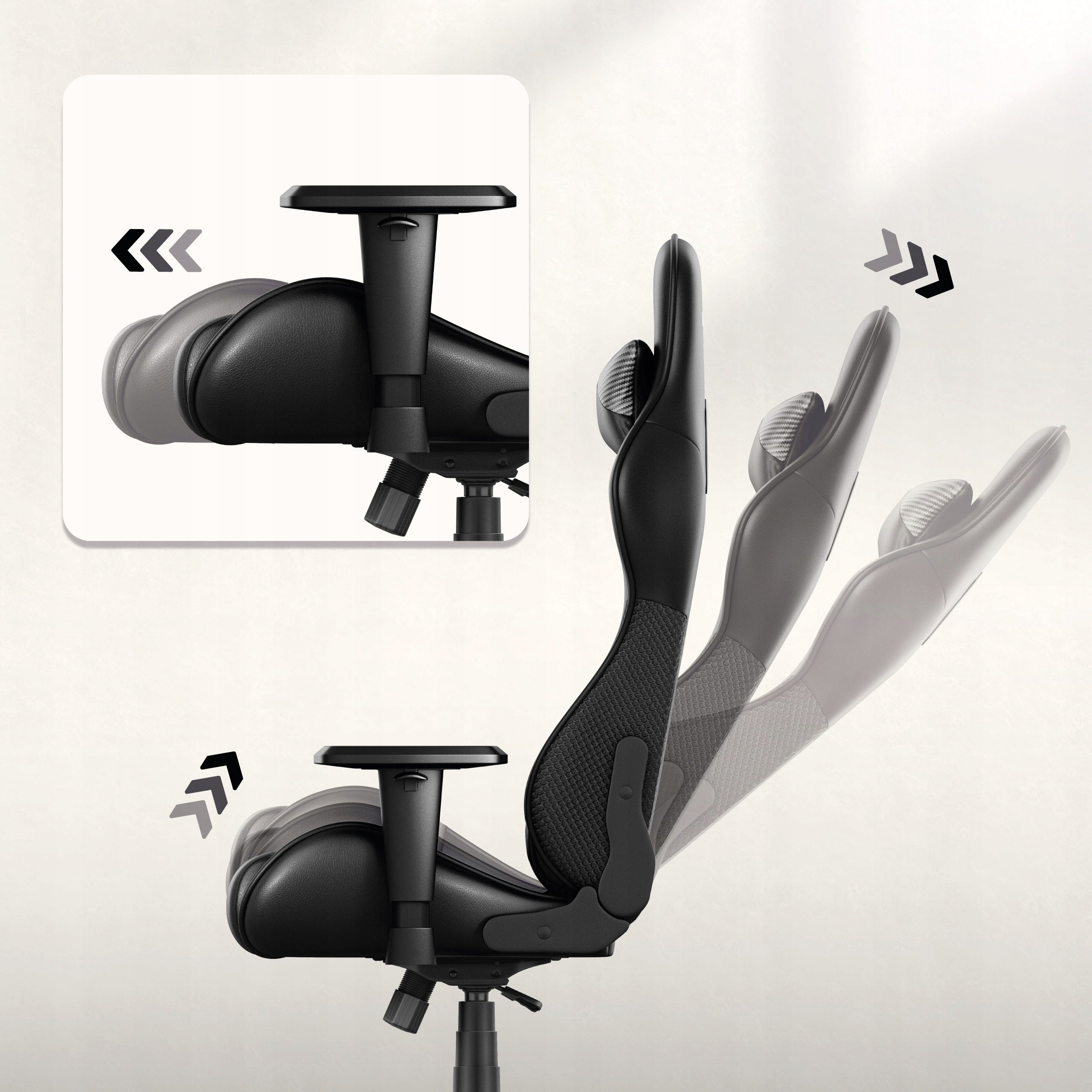 Rotating gaming chair HUZARO black for ergonomic bucket desk Brand Huzaro