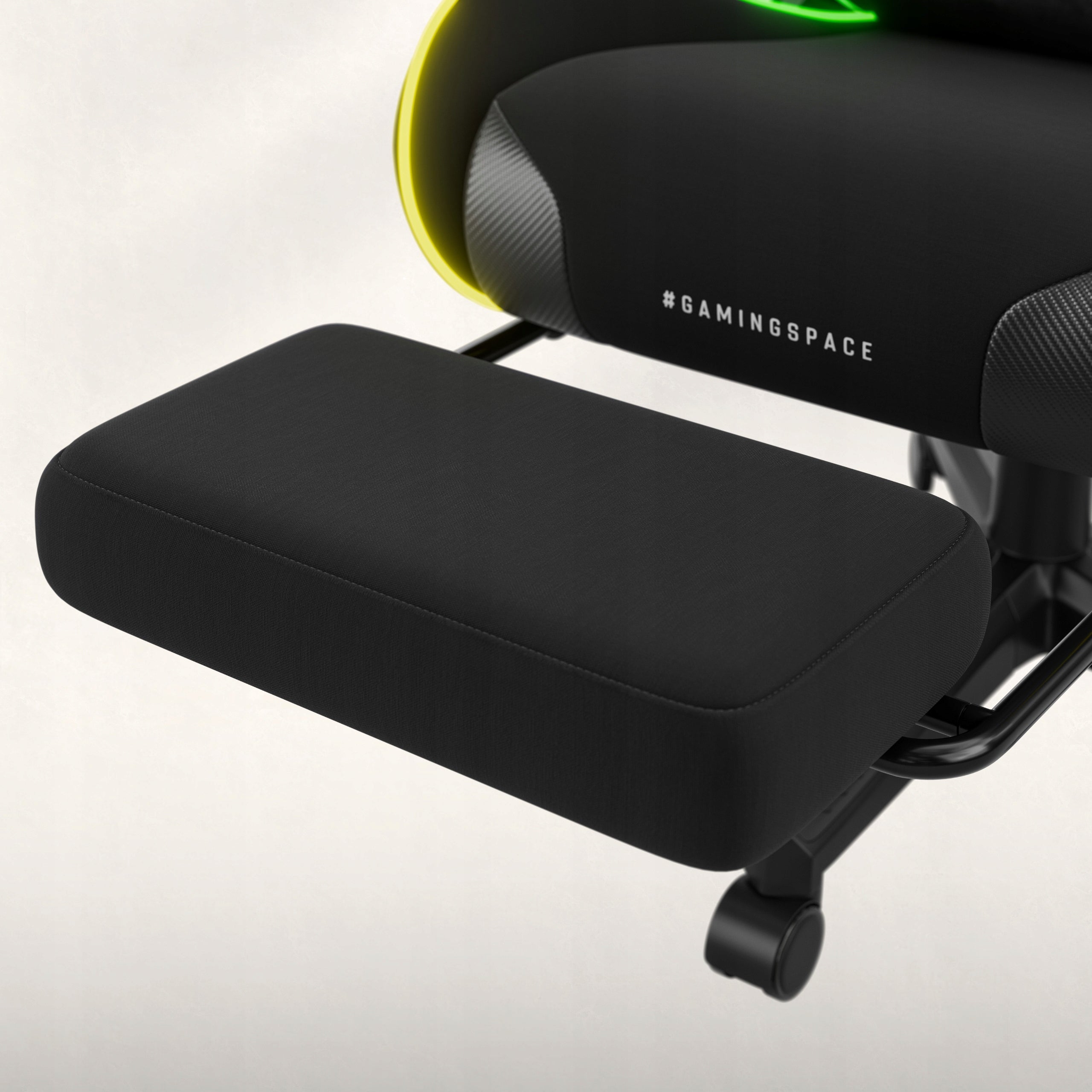 Rotating gaming chair for desk HUZARO black bucket RGB LED footrest Packaging status original