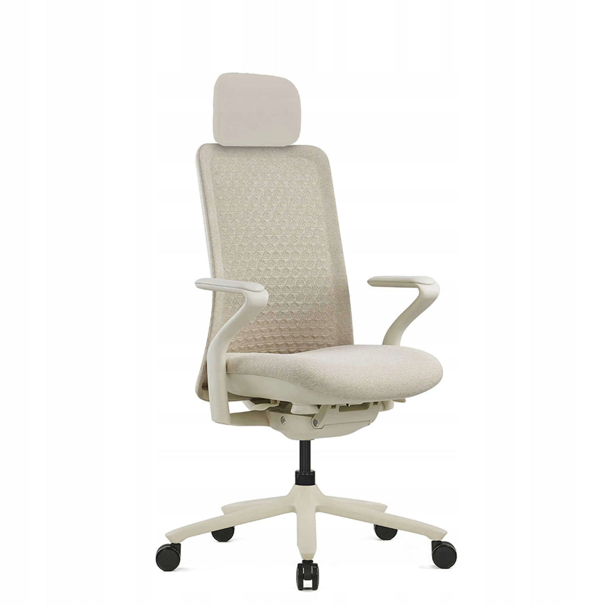 Rotating office chair Polka beige fabric 3D house