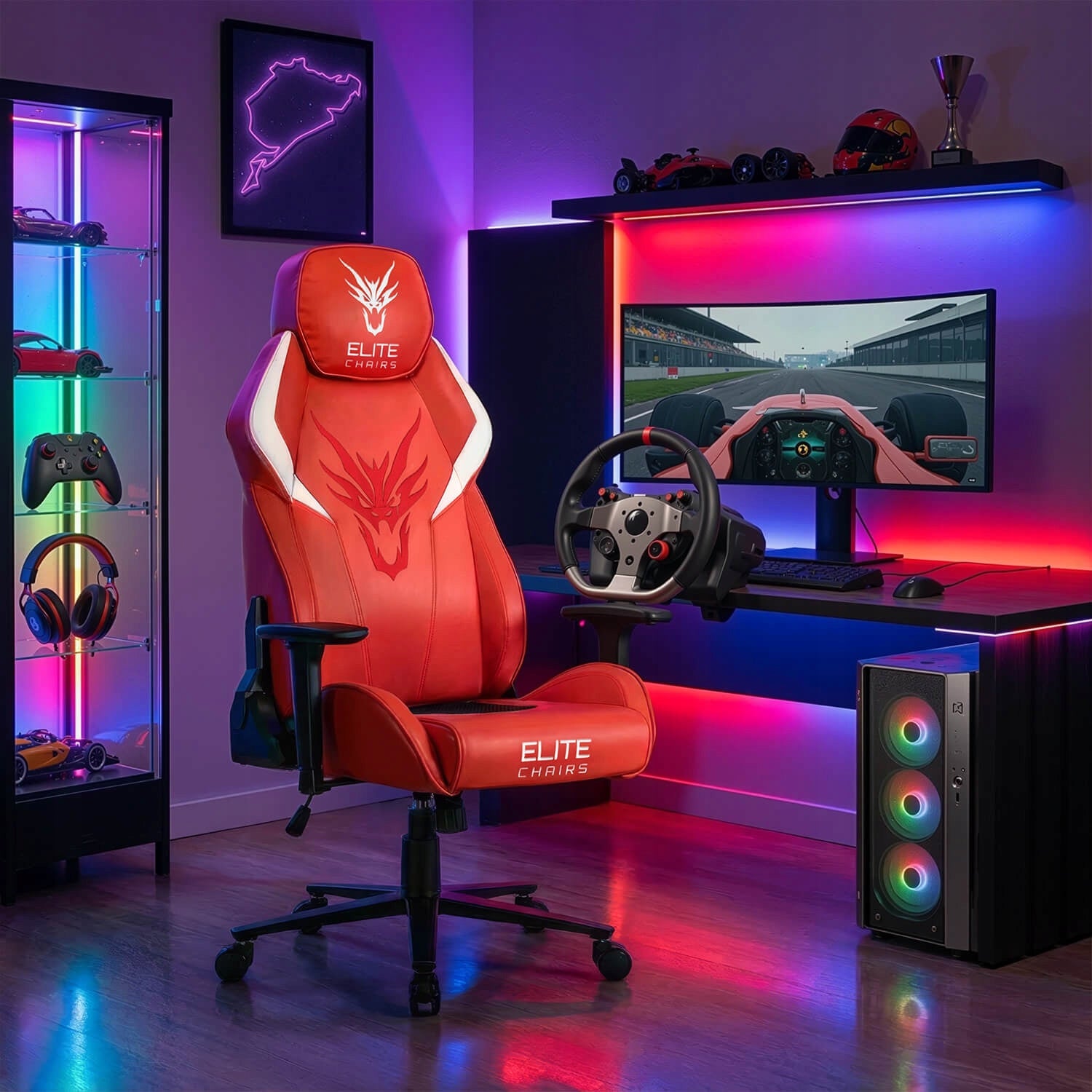 Rotating red gaming chair ergonomic Dragon NEXON EAN (GTIN) 5906284120432