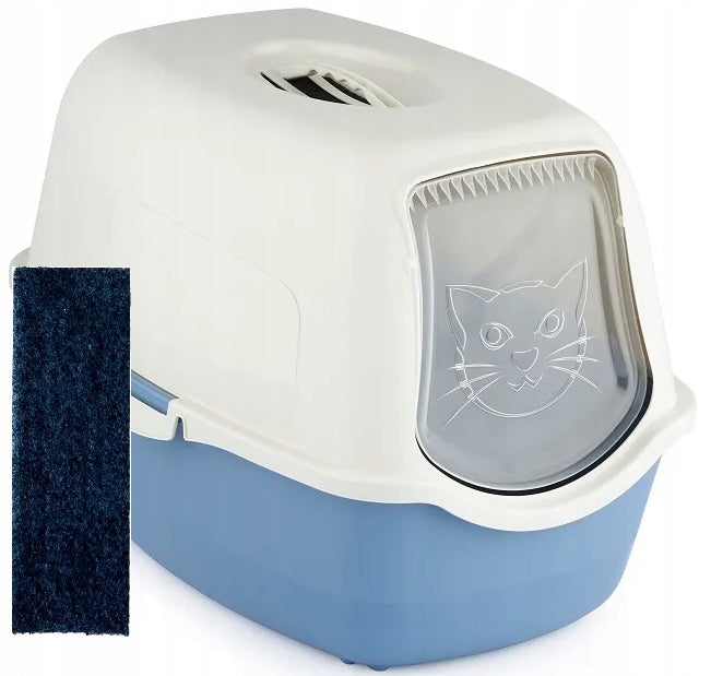 Rotho BAILEY closed litter box with filter Blue/Sand + Spare Filter Manufacturer code Europlanet Kuweta Niebiesko Piaskowa + Filtr