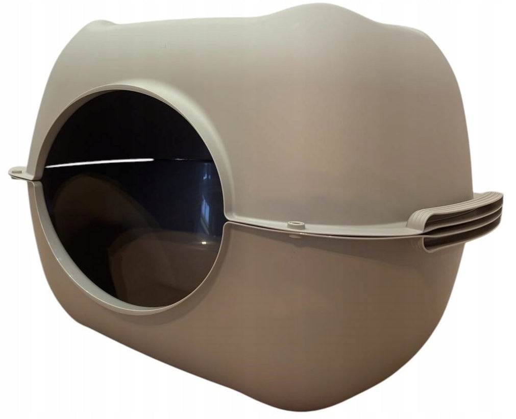 Rotho Bella Beige Large Indoor Closed XXL Cuvette for Cat Litter Model Europlanet Bella Cappuccino Zestaw zamknięty