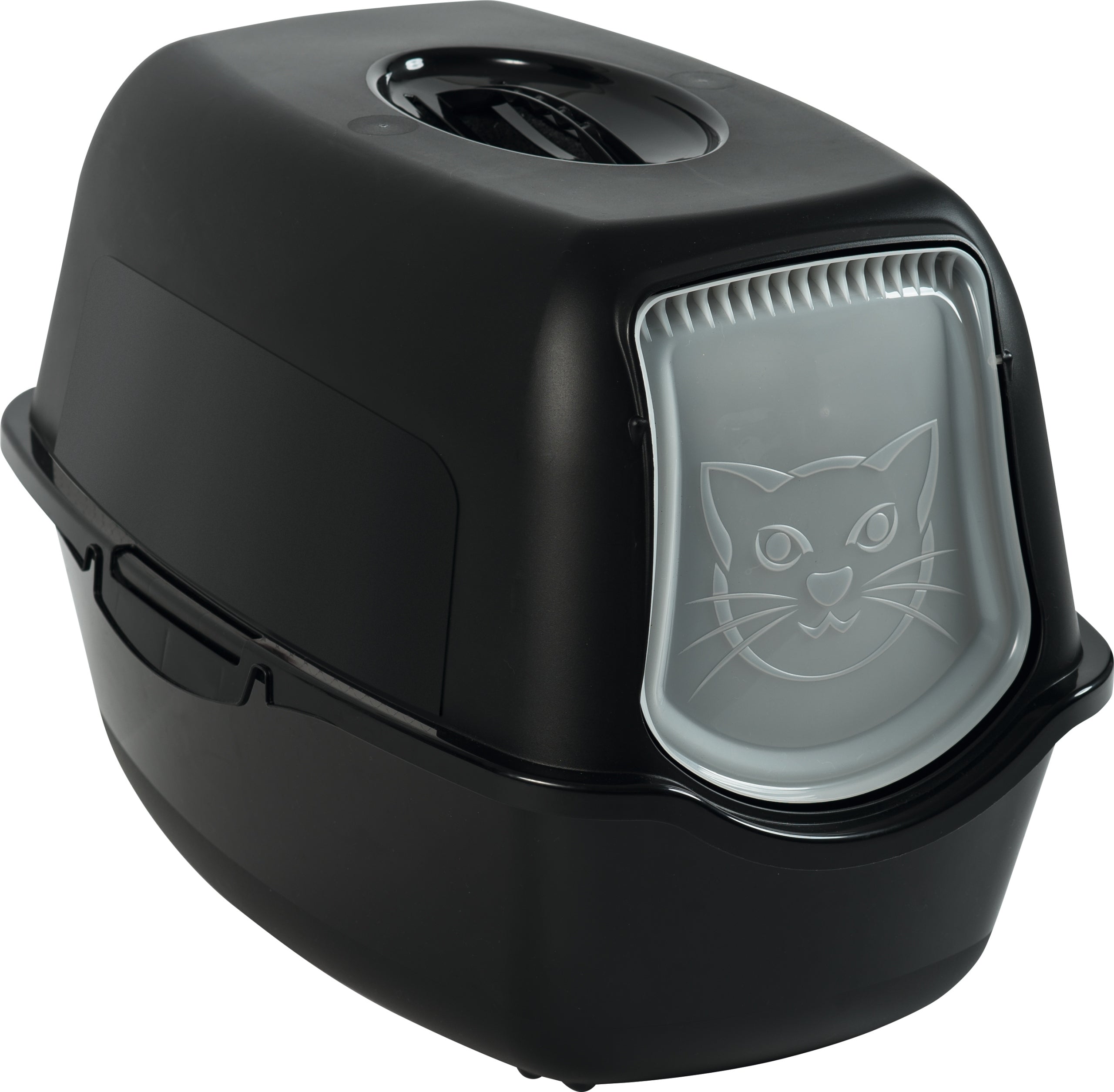 Rotho Large Cat Cuvette Closed for Cat Litter Black + Stock Manufacturer code Europlanet Kuweta Czarna + Filtr