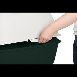 Rotho Large Cat Cuvette Closed for Cat Litter Black + Stock Model BAILEY