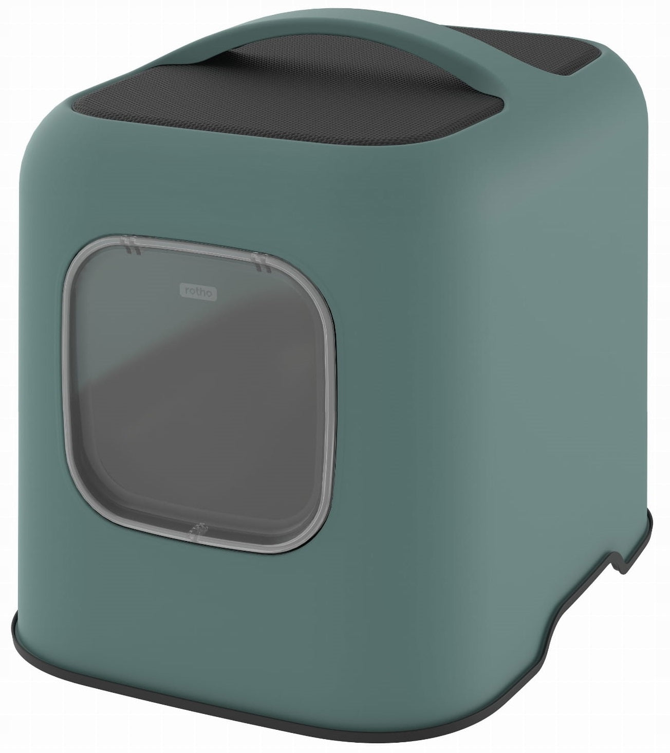 Rotho WHITE closed litter box with Spatula Green Manufacturer code 4005205092