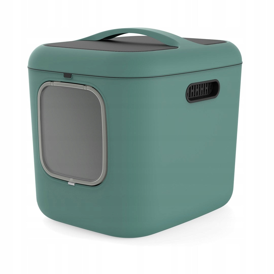 Rotho closed litter box WHITE XL 61,4 cm x 49,9 cm x 57,6 cm green