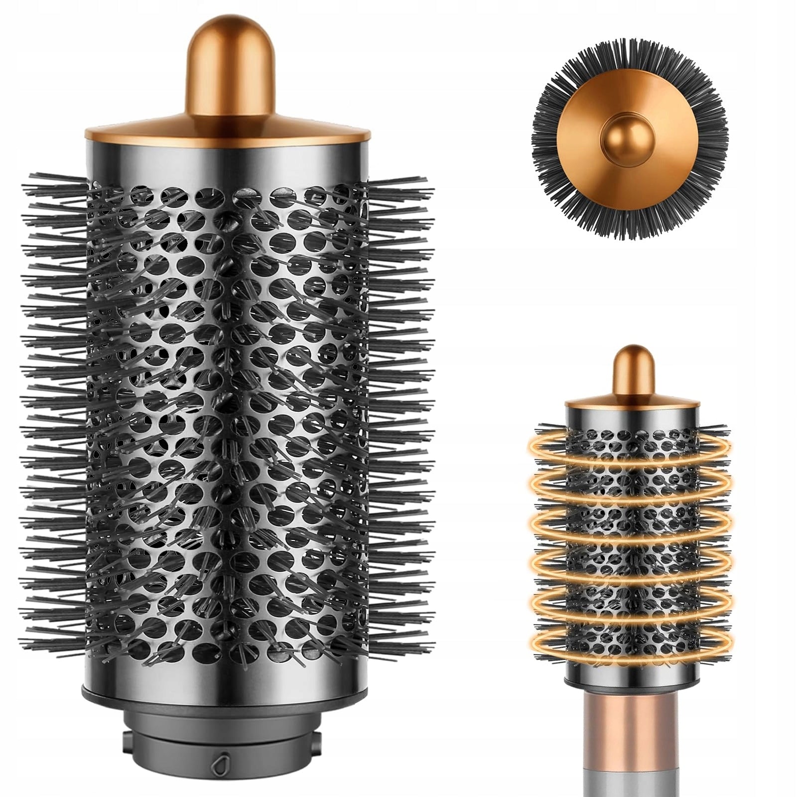 Round Brush FOR Dyson Airwrap Large Volume Hair Styling Gold Brand no brand